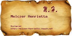 Melczer Henrietta névjegykártya